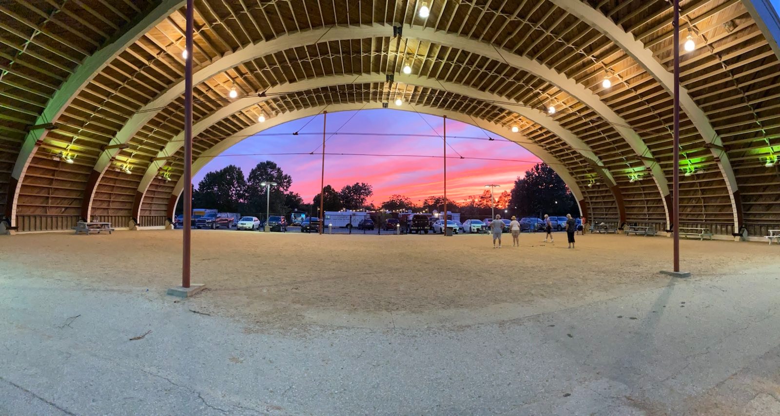 browning-hangar-open-interior Wide view of the open interior of the Browning Hangar showing its large, flexible structure.