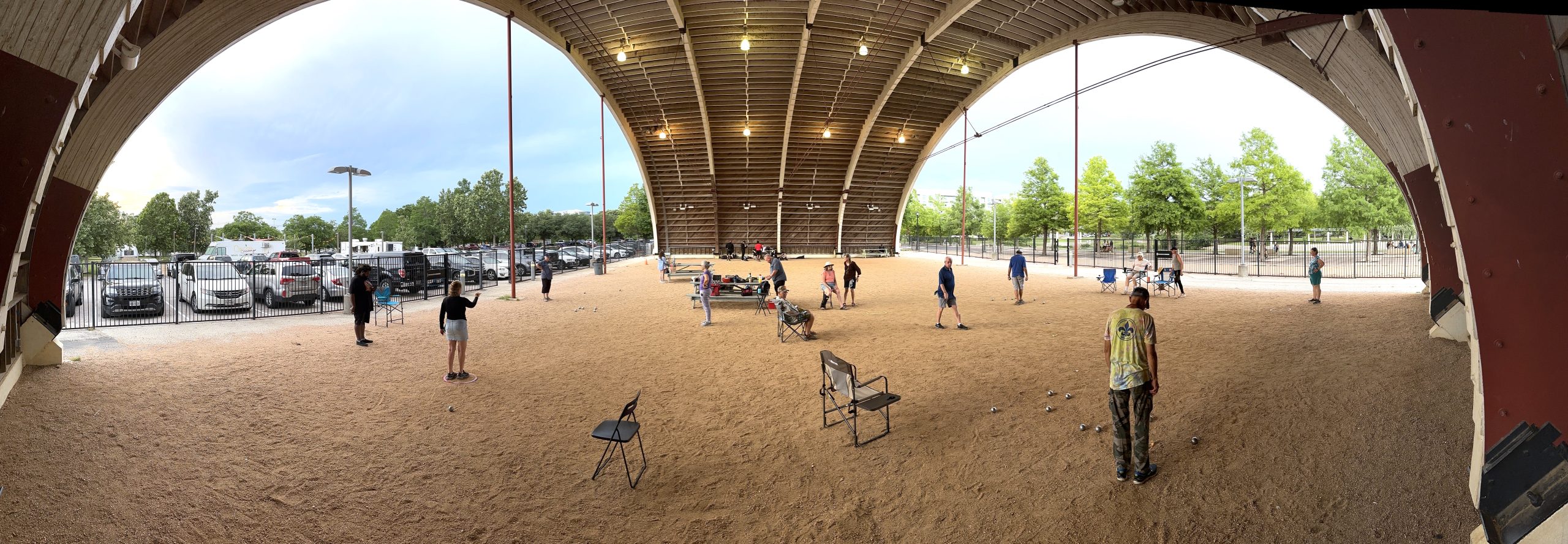 browning-hangar-daily-public-use People moving through and using the Browning Hangar during ordinary daytime activity.